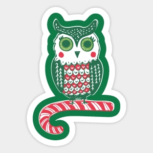 Festive Owl Sticker